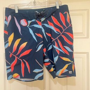 Billabong Men Sundays Pro Boardshort, 4-Way Stretch 19” Outseam Floral Shorts 31